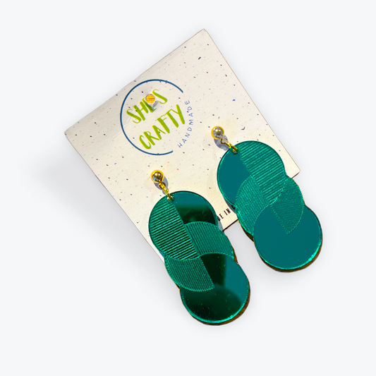 Mirrored Overlapping Circle Earrings