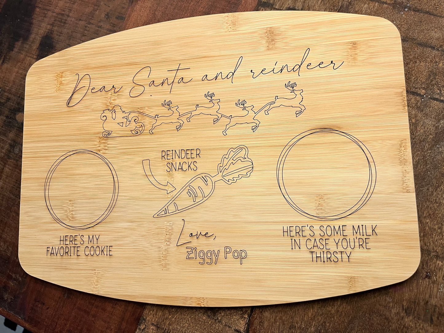 Custom Santa Treat Board