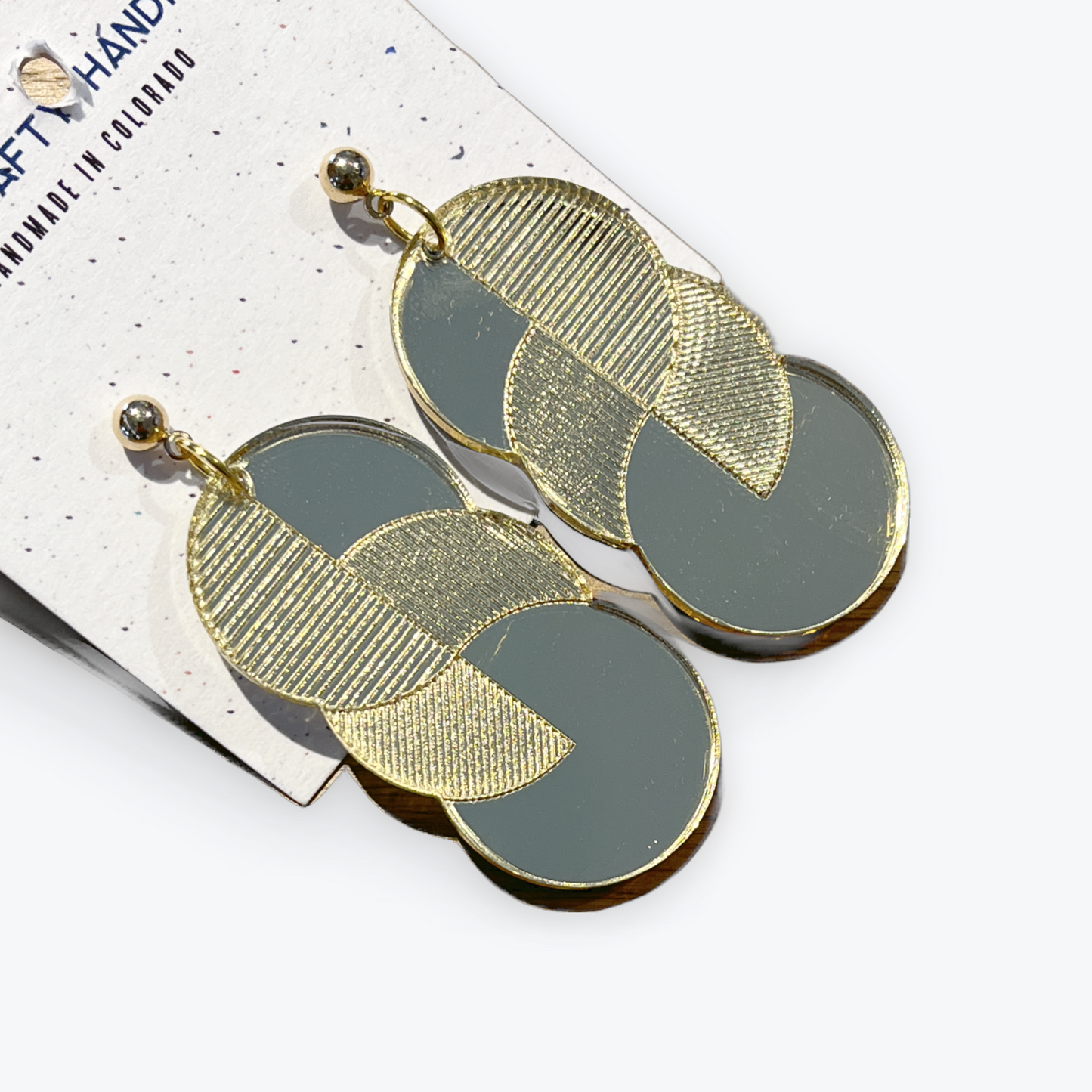 Mirrored Overlapping Circle Earrings