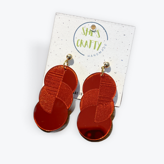 Mirrored Overlapping Circle Earrings