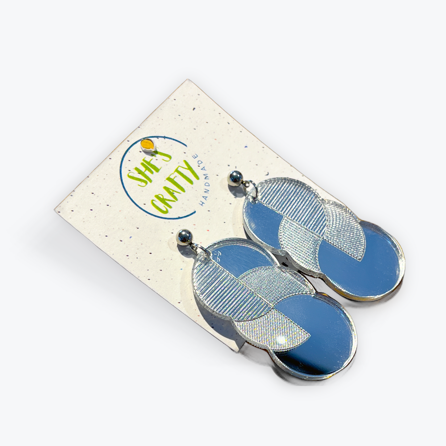 Mirrored Overlapping Circle Earrings