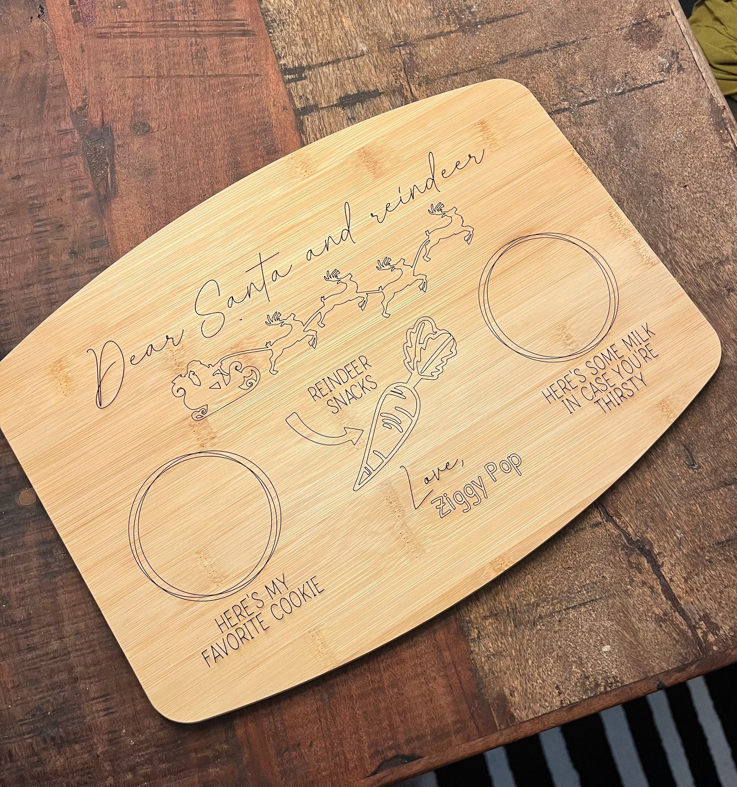 Custom Santa Treat Board