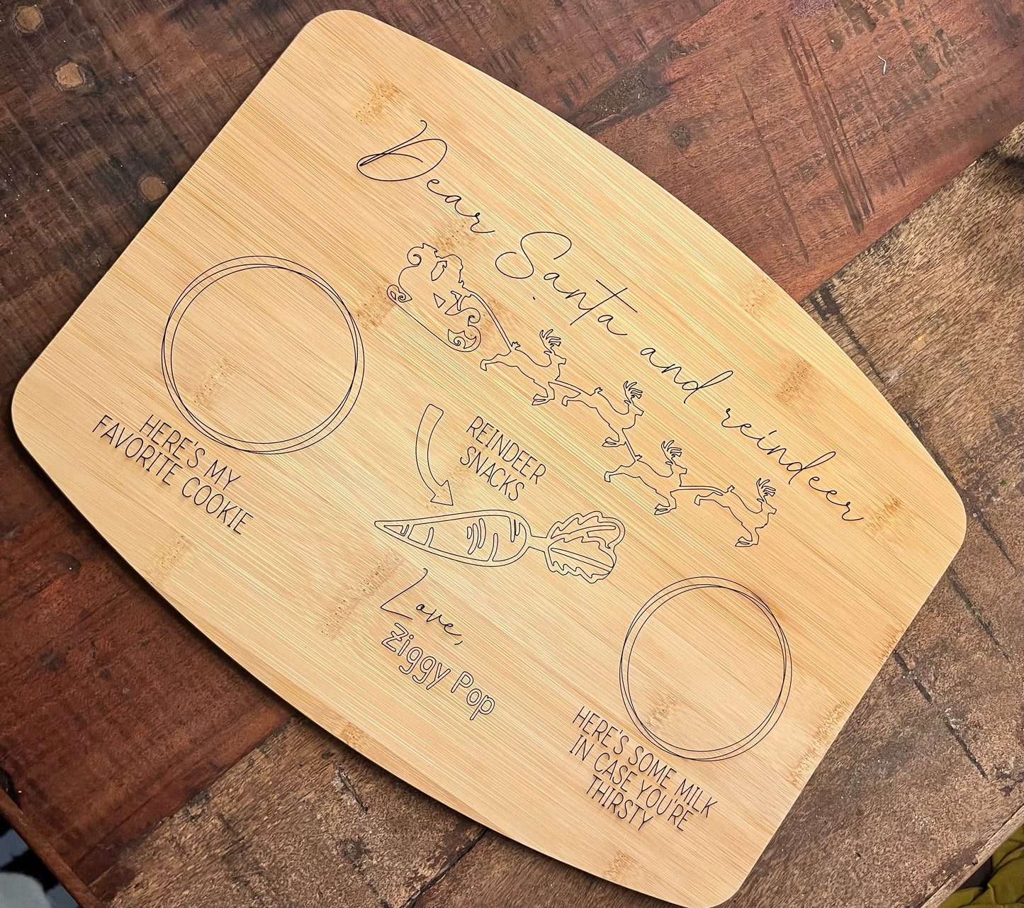 Custom Santa Treat Board