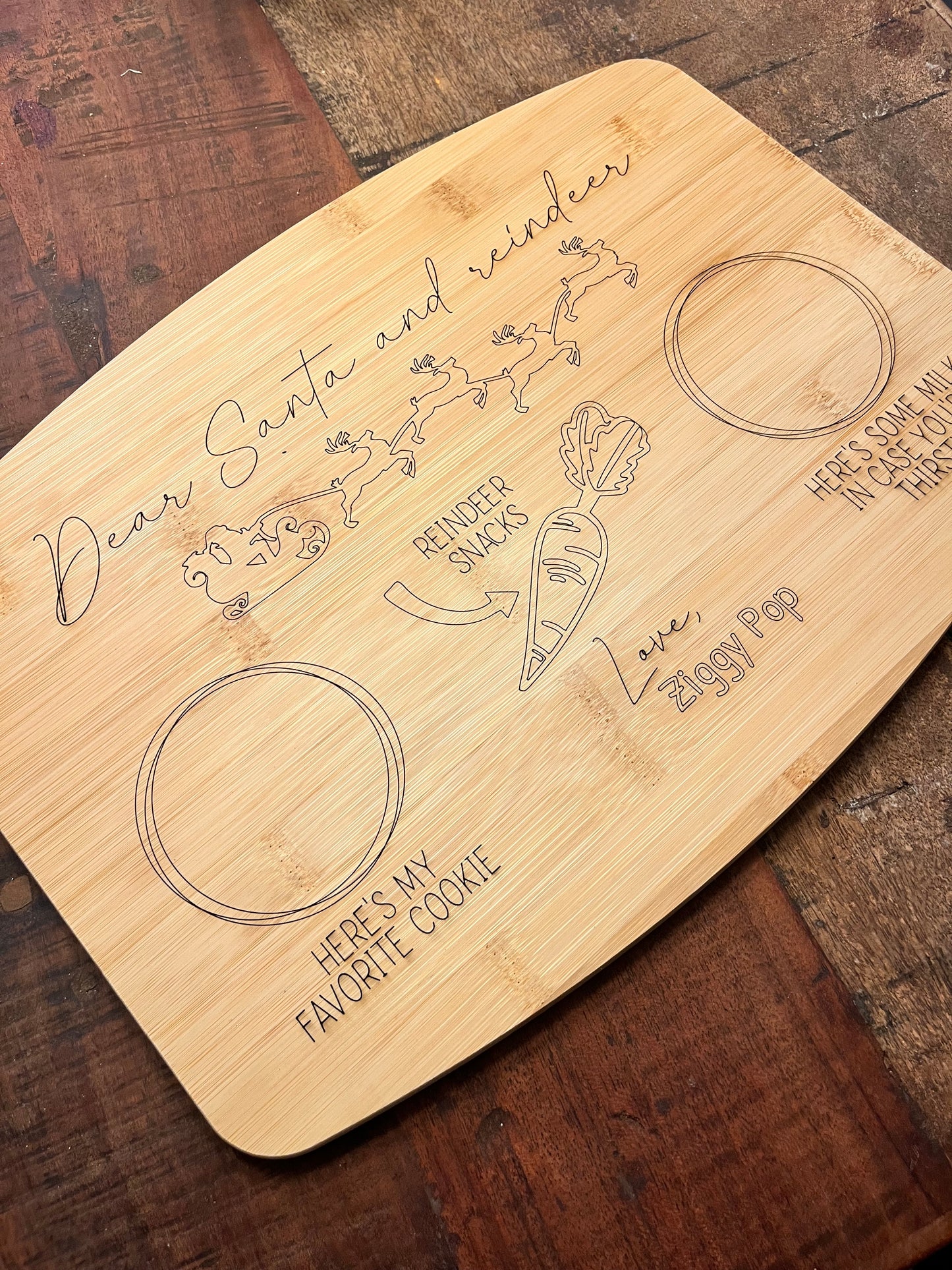 Custom Santa Treat Board